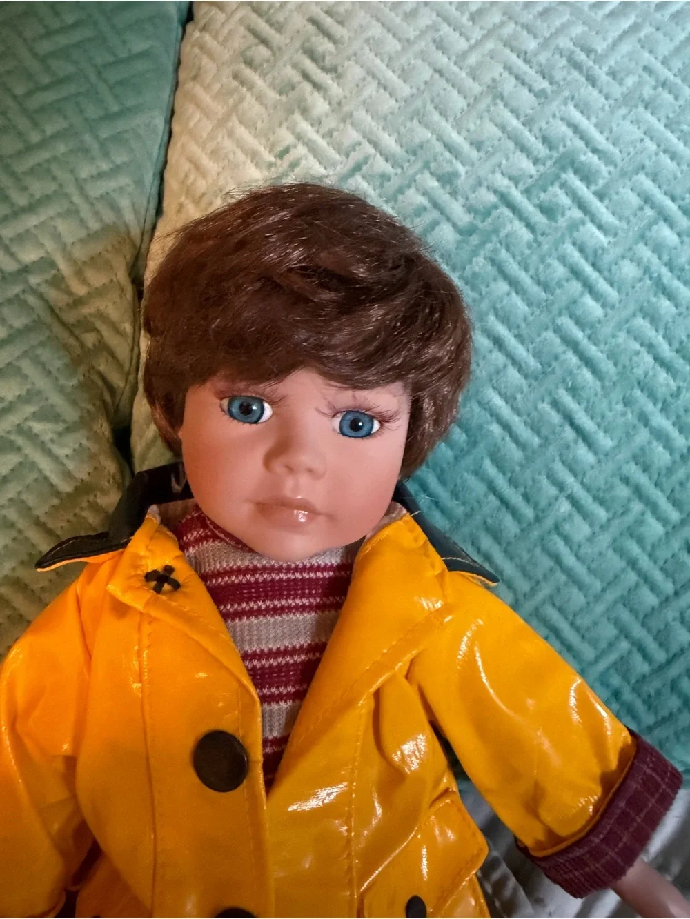 Yellow Raincoat Doll Outfit with Matching Boots - Classic Kids Toy